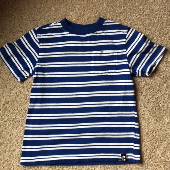 5/$25 - Gymboree royal blue & white stripe t-shirt